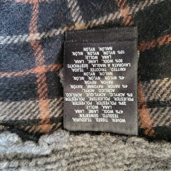 Moth Anthropologie Womens Plaid Wool Blend Zip-Up Hooded Cardigan Jacket With Po - Picture 6 of 11